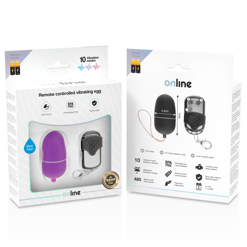ONLINE - REMOTE CONTROLLED VIBRATING EGG M LILAC