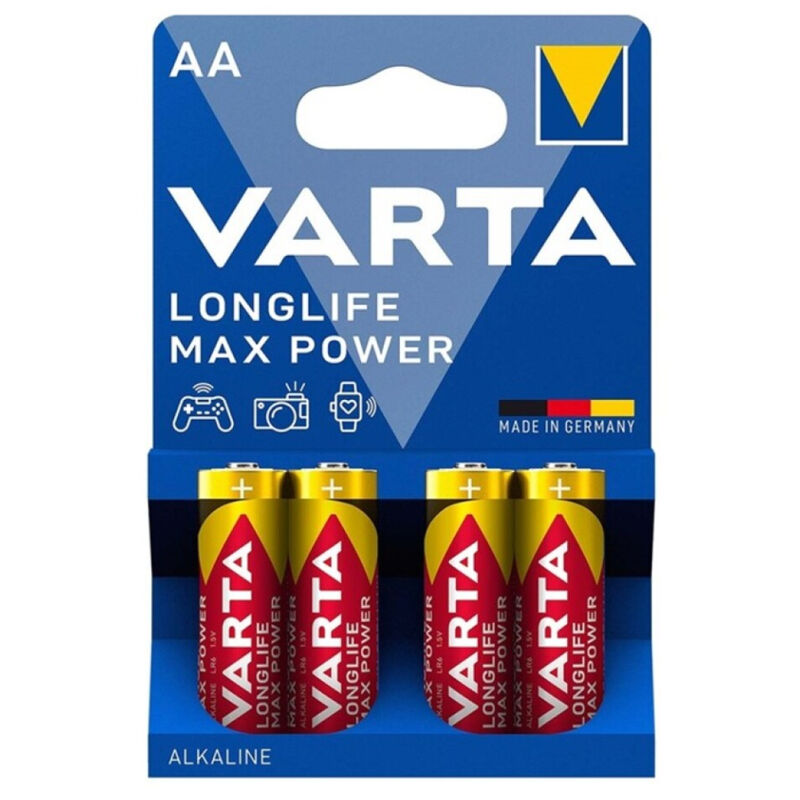 VARTA - MAX POWER ALKALINE BATTERY AA LR6 4 UNITS