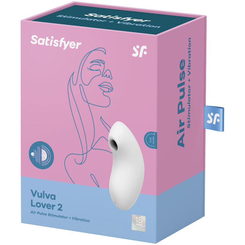 SATISFYER - AIR PULSE STIMULATOR AND VIBRATOR VULVA LOVER 2 WHITE