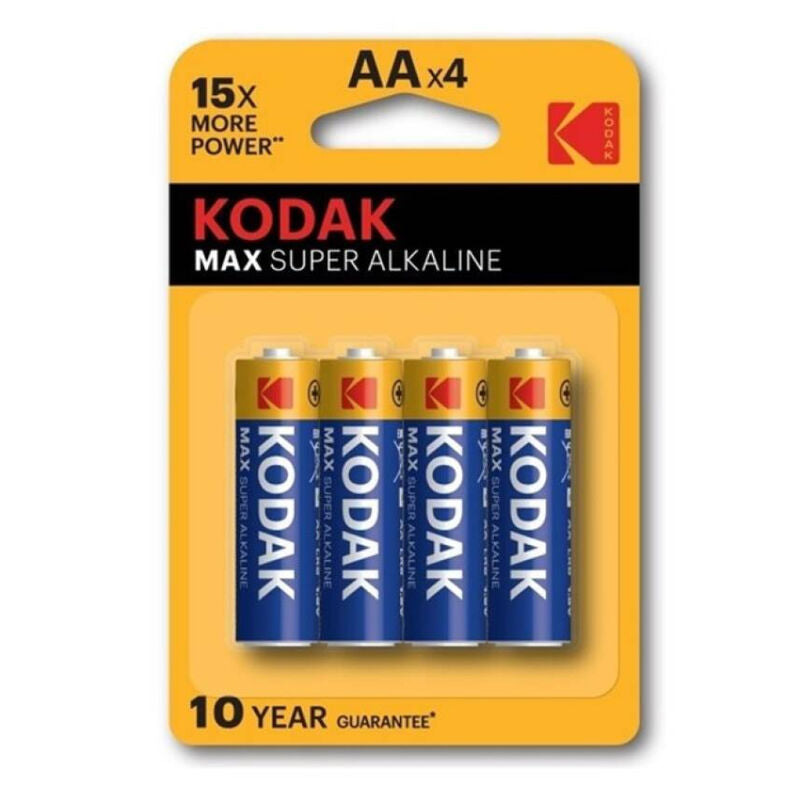 KODAK - MAX ALKALINE BATTERIES AA LR6 * 4