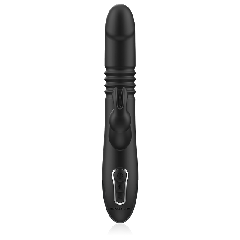 BLACK&SILVER - KENJI RABBIT VIBRATOR UP & DOWN + WATCHME REMOTE CONTROL