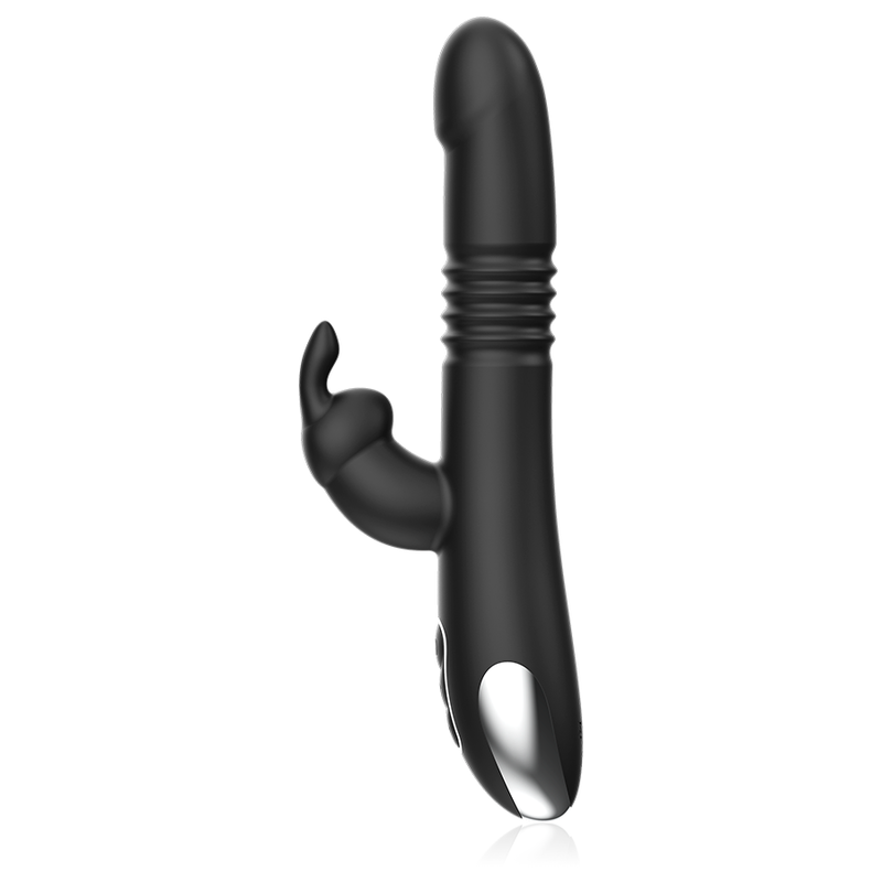 BLACK&SILVER - KENJI RABBIT VIBRATOR UP & DOWN + WATCHME REMOTE CONTROL