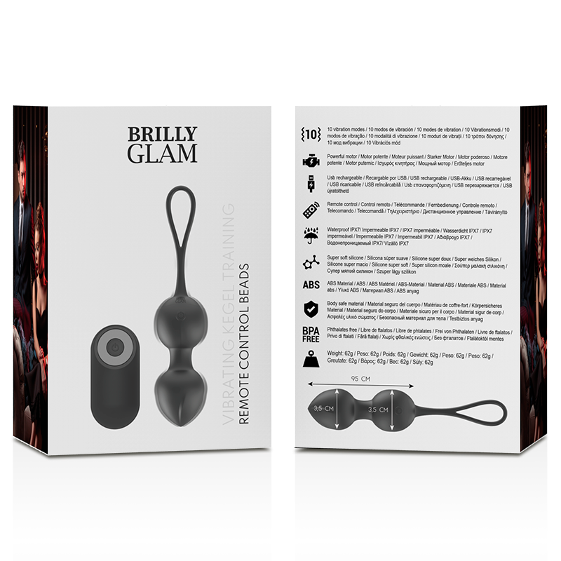 BRILLY GLAM - VIBRATING REMOTE CONTROL KEGEL BALLS
