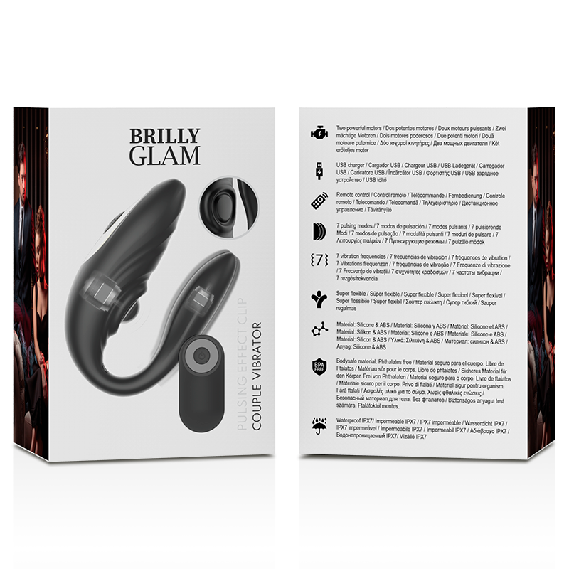BRILLY GLAM - VIBRATING PULSE REMOTE CONTROL COUPLE TOY