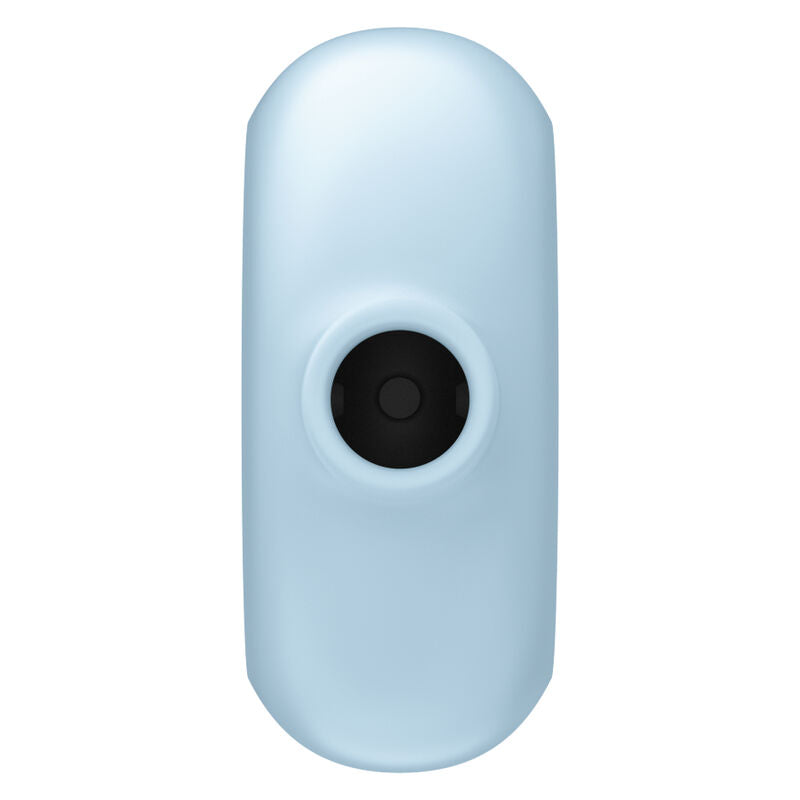 SATISFYER - DOUBLE AIR PULSE PRO TO GO 3 BLUE STIMULATOR AND VIBRATOR