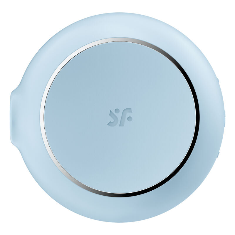 SATISFYER - DOUBLE AIR PULSE PRO TO GO 3 BLUE STIMULATOR AND VIBRATOR