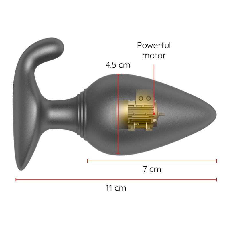 ONINDER - BLACK RIO VIBRATING BUTT PLUG - FREE APP