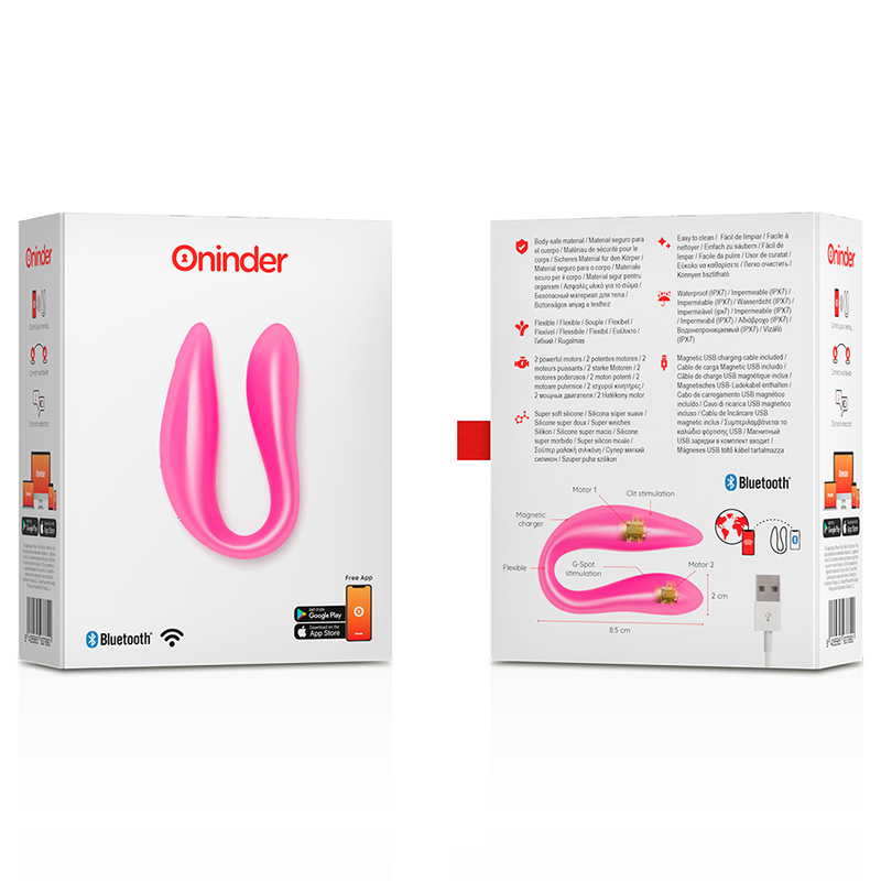 ONINDER - LISBON G-SPOT & CLITORAL STIMULATOR PINK - FREE APP