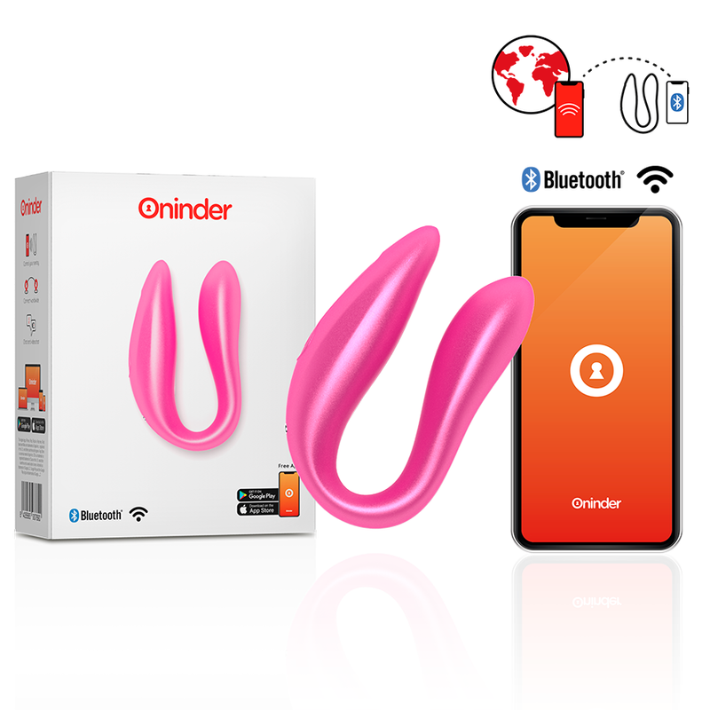 ONINDER - LISBON G-SPOT & CLITORAL STIMULATOR PINK - FREE APP