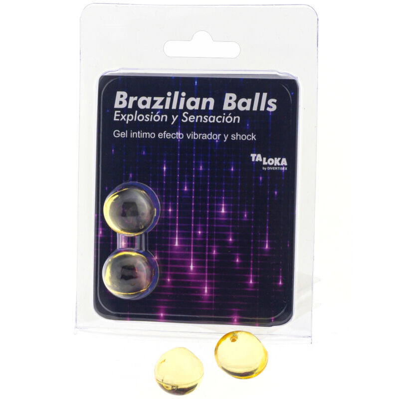 TALOKA - 2 BRAZILIAN VIBRATING BALLS & EXCITING SHOCK EFFECT GEL