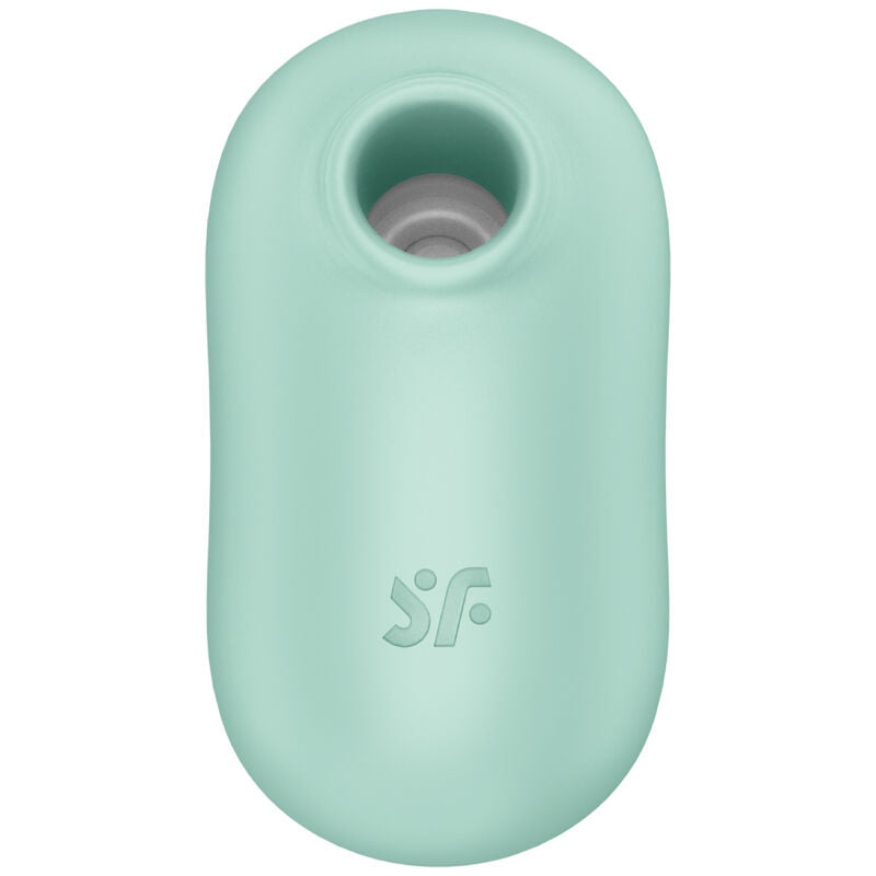 SATISFYER - DOUBLE AIR PULSE PRO TO GO 2 VIBRATOR AND STIMULATOR GREEN