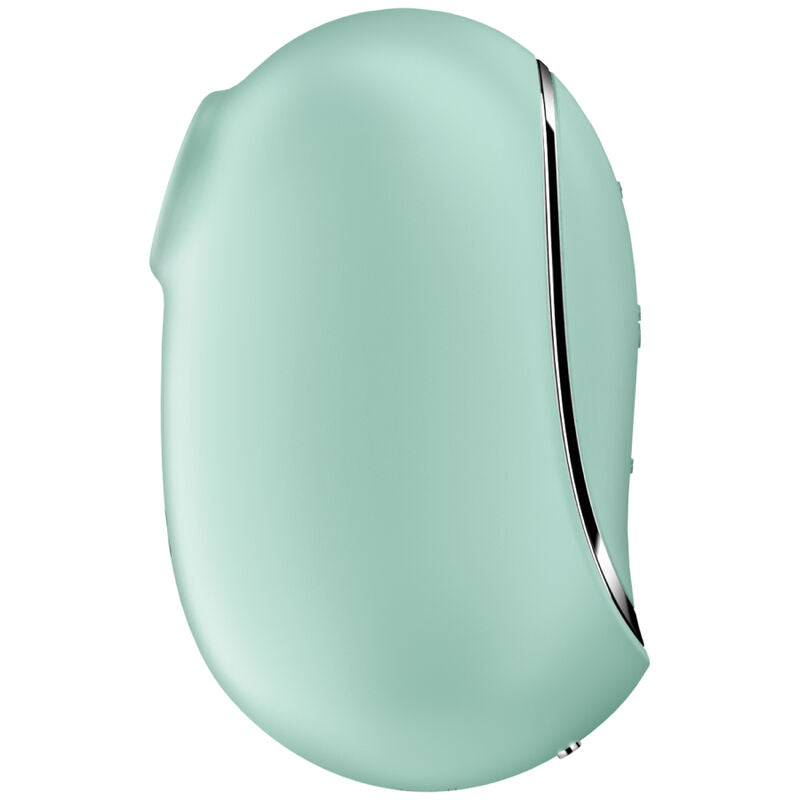 SATISFYER - DOUBLE AIR PULSE PRO TO GO 2 VIBRATOR AND STIMULATOR GREEN