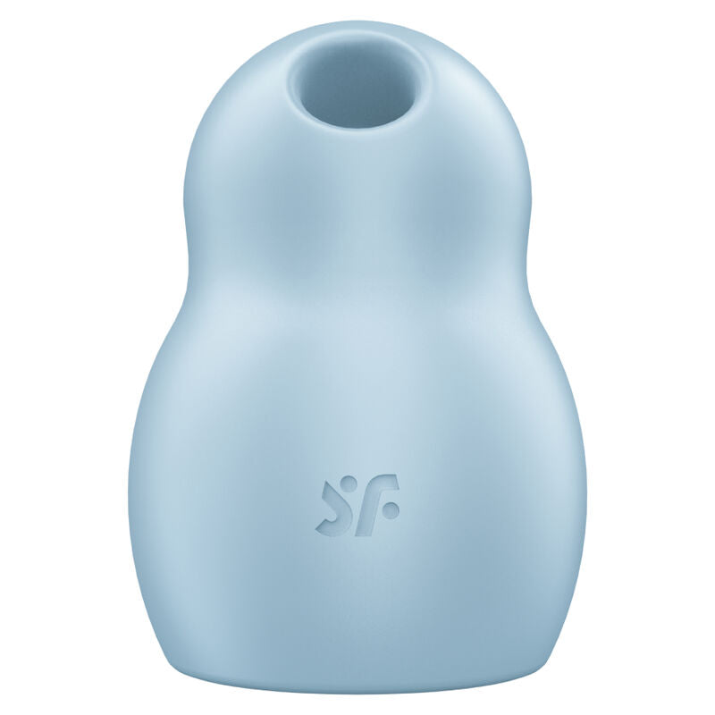 SATISFYER - DOUBLE AIR PULSE PRO TO GO 1 BLUE STIMULATOR AND VIBRATOR