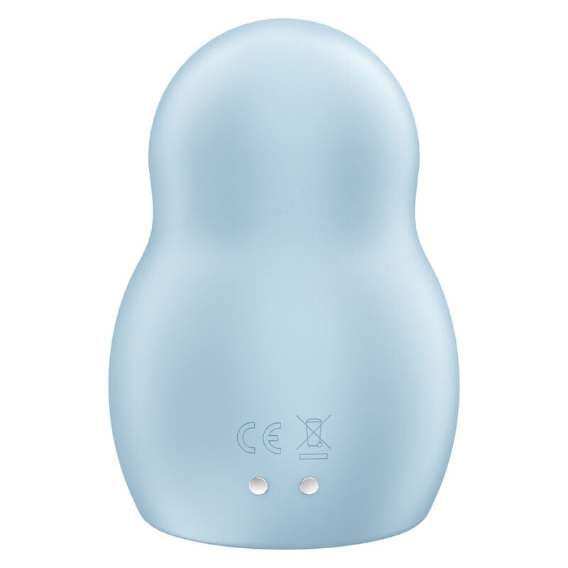 SATISFYER - DOUBLE AIR PULSE PRO TO GO 1 BLUE STIMULATOR AND VIBRATOR