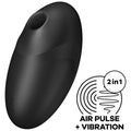 SATISFYER - STIMULATEUR ET VIBRATEUR VULVA LOVER 3 NOIR