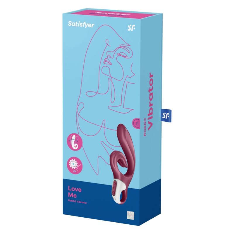 SATISFYER - LOVE ME RABBIT RED VIBRATOR