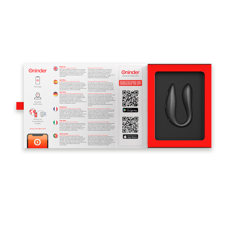ONINDER - LISBON G-SPOT & CLITORAL STIMULATOR BLACK - FREE APP