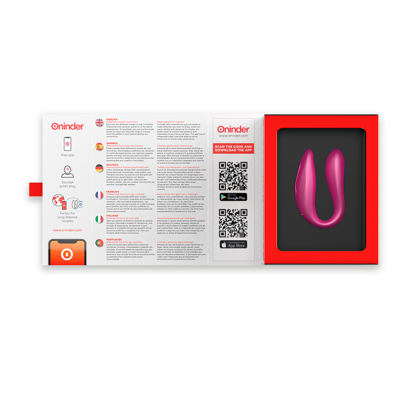 ONINDER - LISBON G-SPOT & CLITORAL STIMULATOR PINK - FREE APP