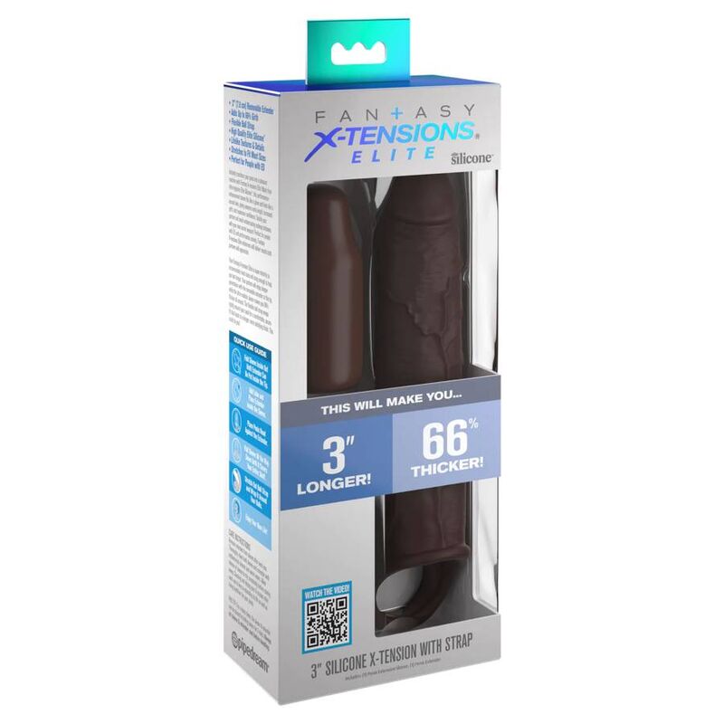 FANTASY X-TENSIONS - PIPEDREAMS 7" BROWN EXTENSION WITH STRAP