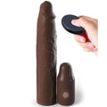 FANTASY X-TENSIONS - PIPEDREAMS SLEEVE 9" + PLUG 3" REMOTE CONTROL BROWN