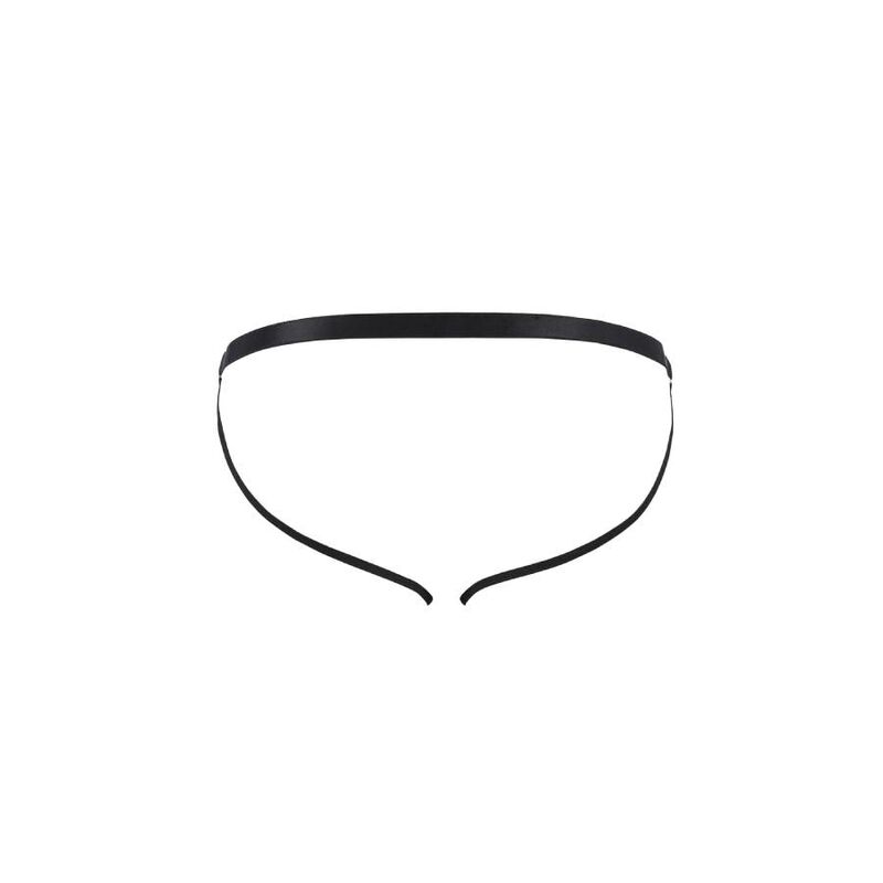 PASSION - 034 BLACK OPEN PANTIES L/XL