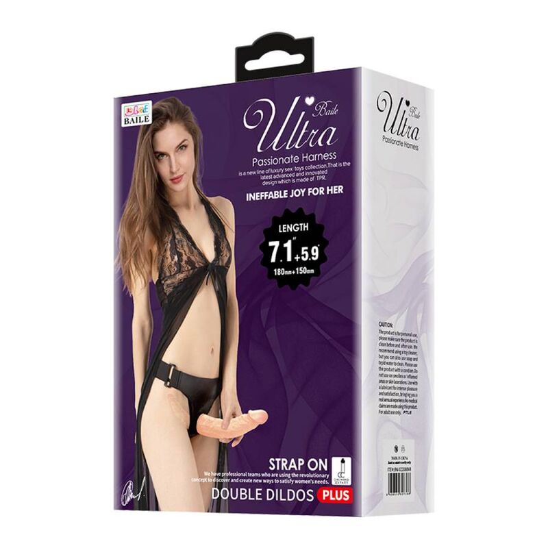 BAILE - ULTRA PASSIONATE DOUBLE DILDOES WITH HARNESS