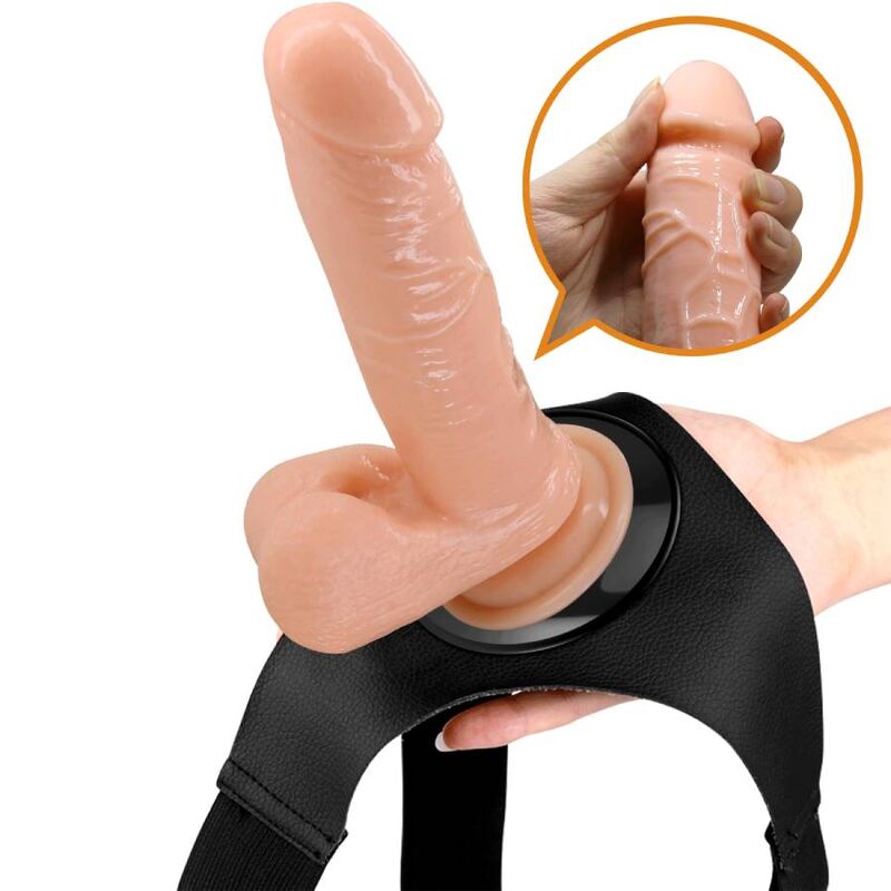 PRETTY LOVE - HARNESS PANTIES UNIVERSAL HARNESS WITH TOM DILDO 20 CM NATURAL