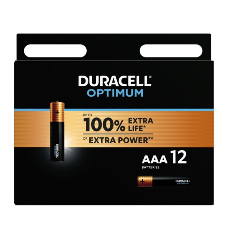 DURACELL - OPTIMUM ALKALINE BATTERY 200 AAA LR03 12 UNITS