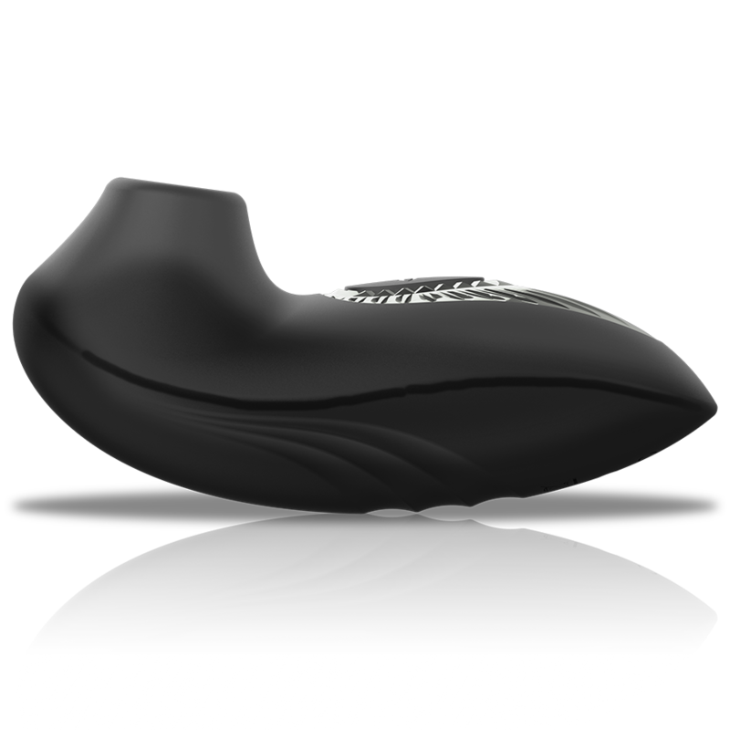 BLACK&SILVER - DRAKE DELUXE RECHARGEABLE SILICONE SUCKING VIBE BLACK