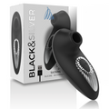 BLACK&SILVER - DRAKE DELUXE RECHARGEABLE SILICONE SUCKING VIBE BLACK