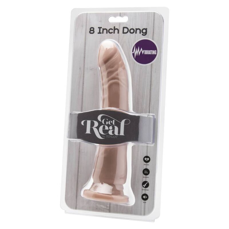 GET REAL - 8.1 INCH VIBRATING SKIN DONG