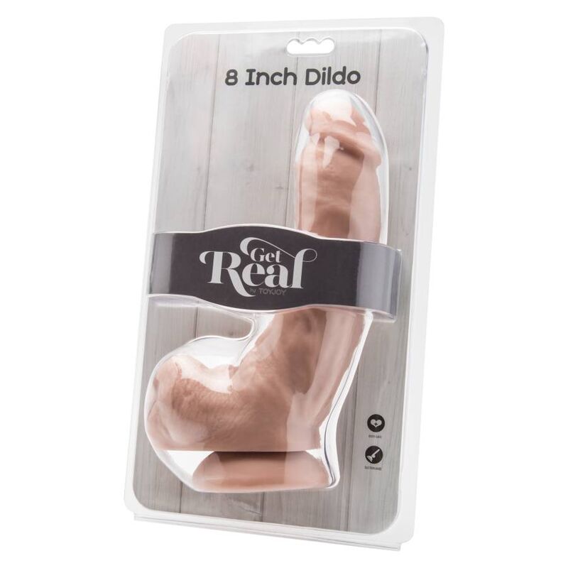 GET REAL - 8" SKIN-LIKE BEADED DILDO