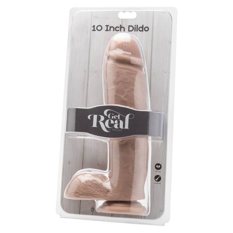 GET REAL - 25.5 CM DILDO WITH SKIN-LIKE BEADS