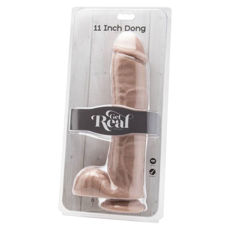 GET REAL - SKIN DILDO 28 CM WITH BALLS