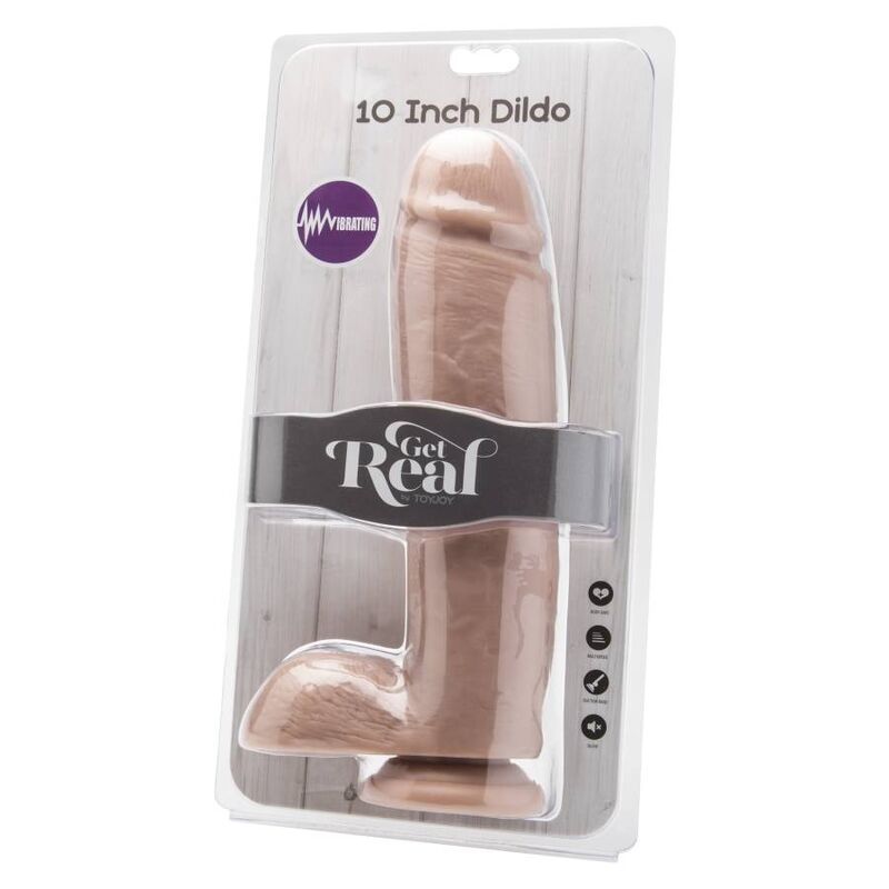 GET REAL - GODE 25.5 CM WITH VIBRATING BEADS SKIN