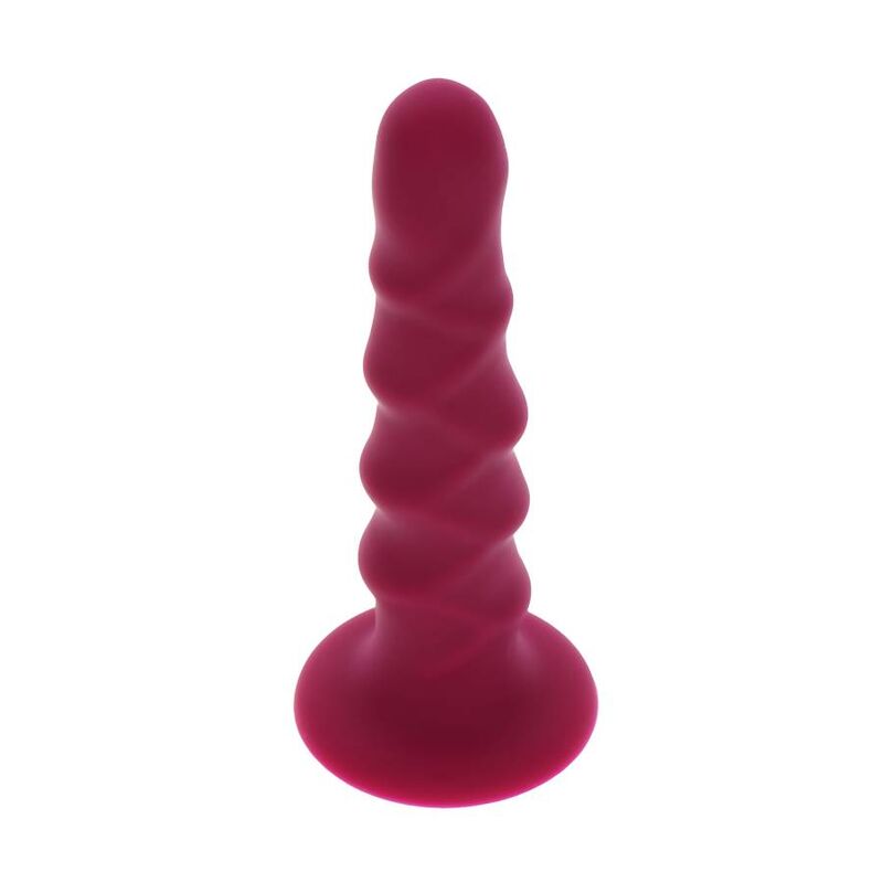 GET REAL - RIBBED DILDO 12 CM RED