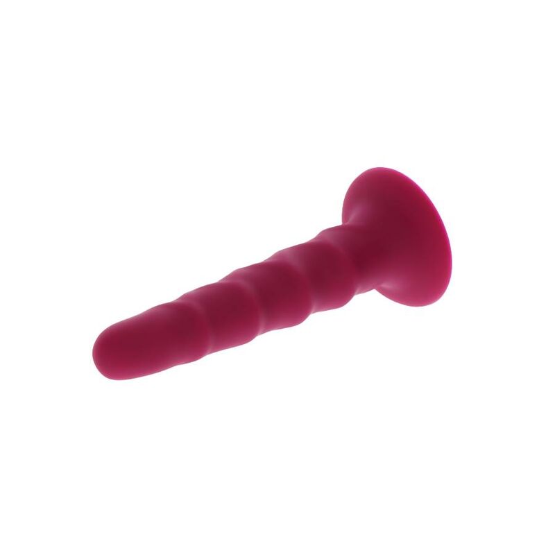GET REAL - RIBBED DILDO 12 CM RED