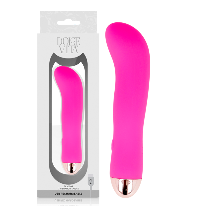 DOLCE VITA - RECHARGEABLE DUAL ROSE VIBRATOR 7 SPEEDS