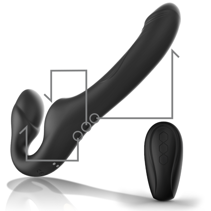 IBIZA - STRAPLESS VIBRATOR WITH PUSH-BUTTON REMOTE CONTROL