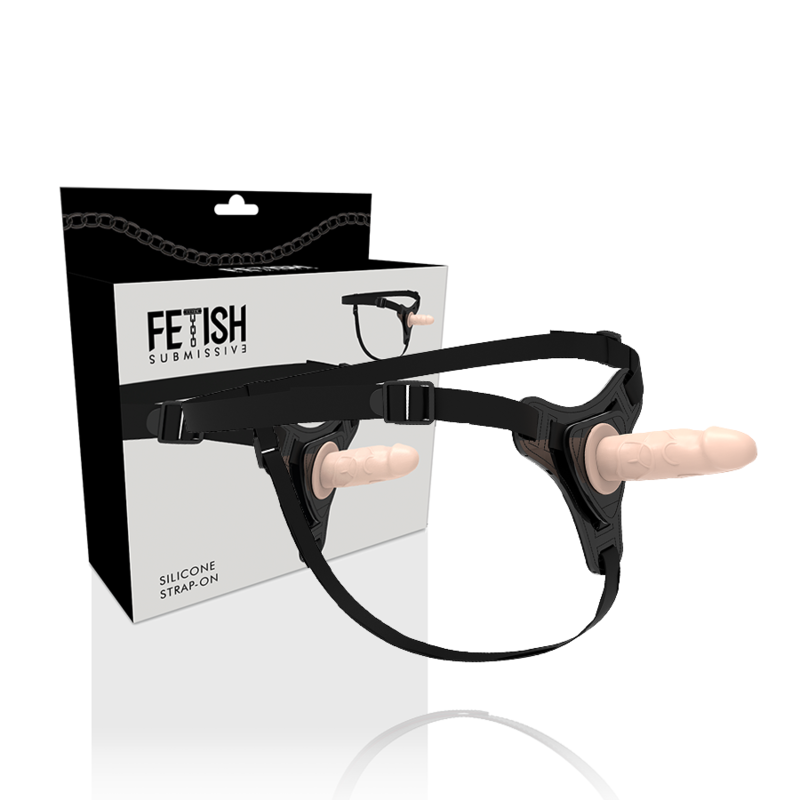 FETISH SUBMISSIVE HARNESS - REALISTIC SILICONE DILDO 12.5 CM