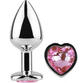 SECRETPLAY - FUCHSIA HEART METAL ANAL PLUG SMALL SIZE 7 CM