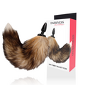 DARKNESS - NATURAL TAIL WITH SILICONE BUTT PLUG 10 CM