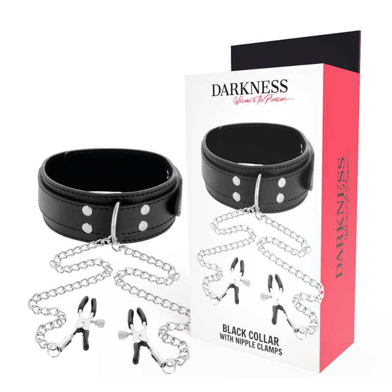DARKNESS - NIPPLE CLAMP NECKLACE BLACK