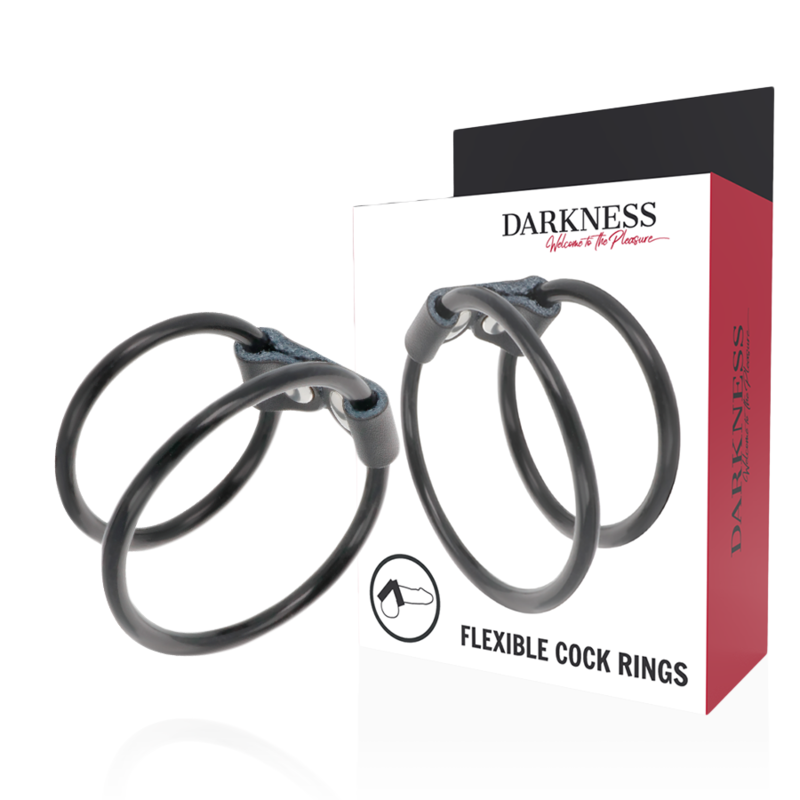 DARKNESS - DOUBLE FLEXIBLE COCK RING
