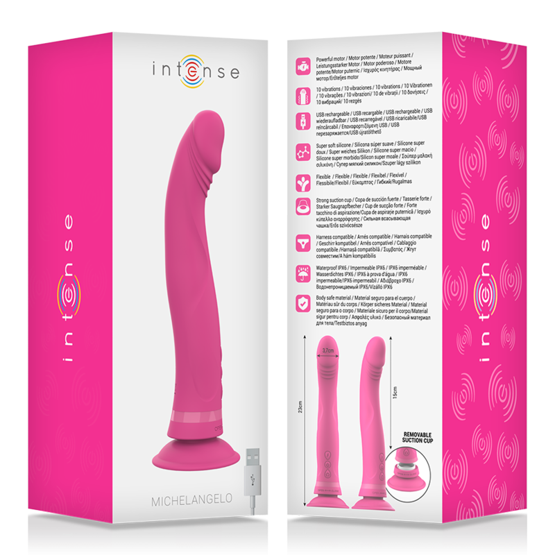 INTENSE - MICHELANGELO PINK SILICONE VIBRATOR