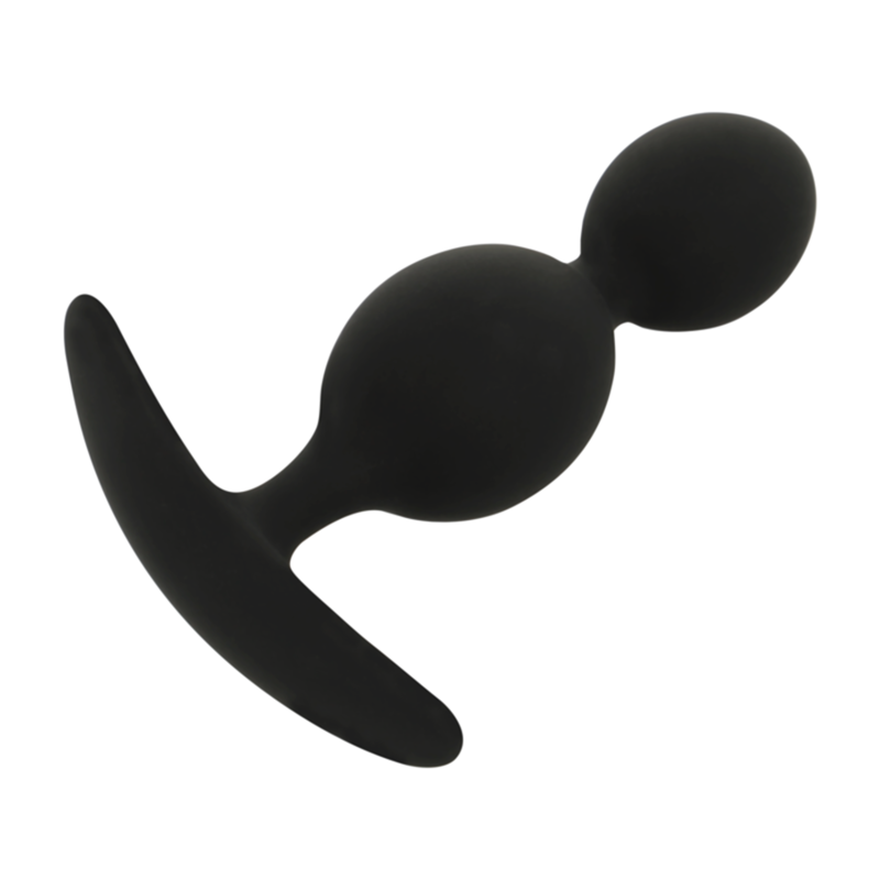 BLACK&SILVER - ORSON SILICONE ANAL PLUG 2 WAVES 9 CM