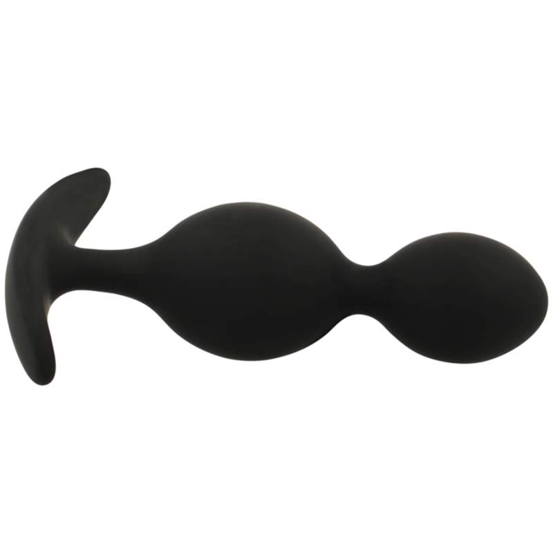 BLACK&SILVER - ORSON SILICONE ANAL PLUG 2 WAVES 9 CM