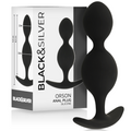 BLACK&SILVER - ORSON SILICONE ANAL PLUG 2 WAVES 9 CM