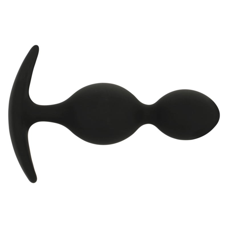 BLACK&SILVER - ORSON SILICONE ANAL PLUG 2 WAVES 9 CM