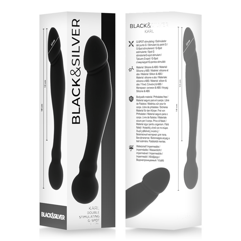 BLACK&SILVER - KARL G-SPOT STIMULATOR 18 CM